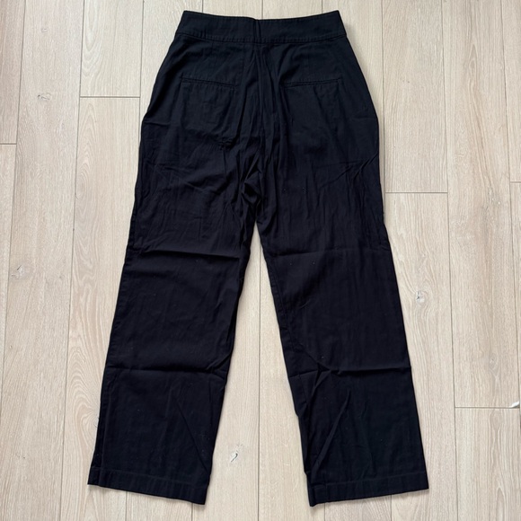 Reformation Organic Cotton High Waisted Wide Leg Pants in Black Women’s Size 8P - Picture 3 of 12